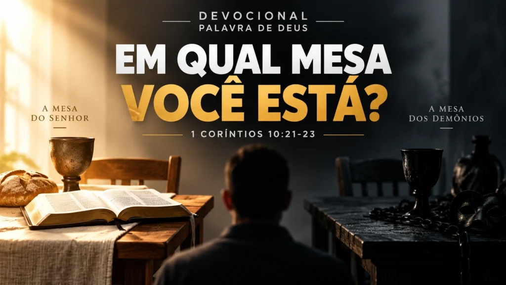 Não podemos viver entre duas mesas. Deus nos chama a uma vida de inteireza, em que nossas escolhas preservem nossa comunhão com Ele.