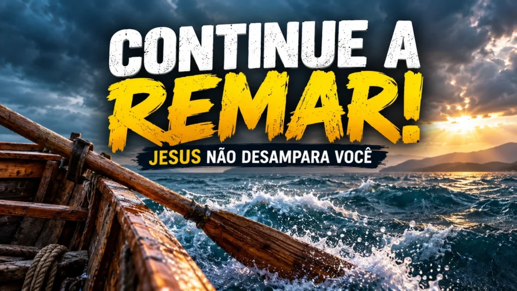 Continue a remar: a fé em Jesus diante dos ventos contrários e das tempestades da vida.